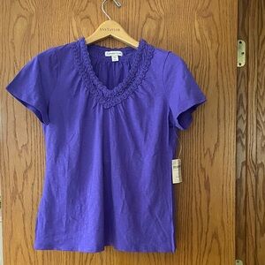Coldwater Creek Vivid Purple Short Sleeve Top